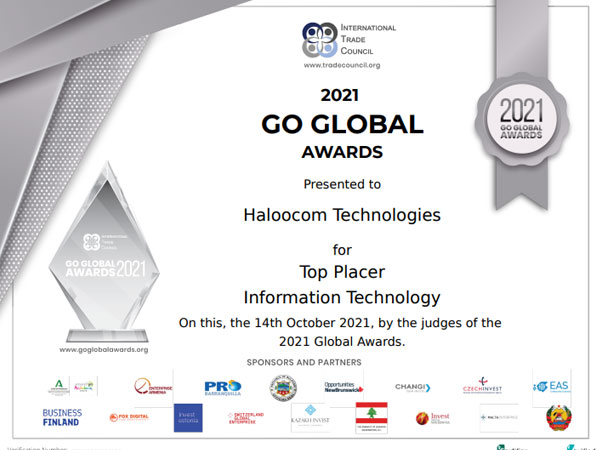 International Trade Council Awards the Go Global 2021 Award to Haloocom