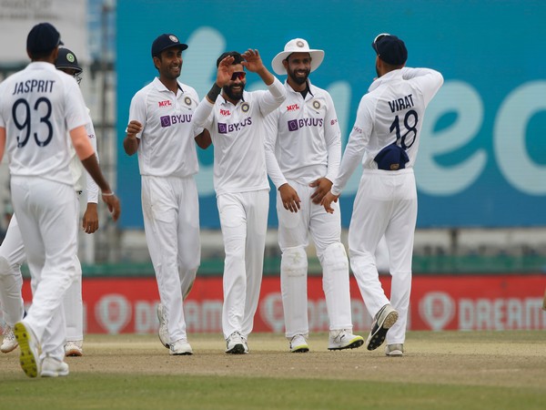 Ravindra Jadeja celebrates after taking wicket (Image: BCCI Twitter)