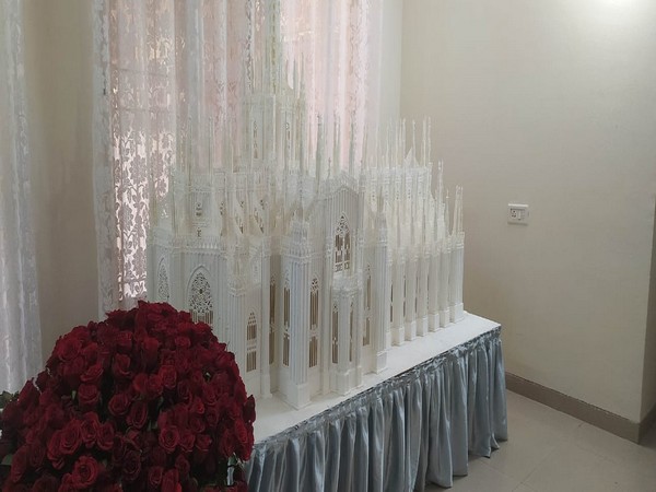 Visual of 100 kilograms vegan edible royal icing structure of the Milan Cathedral (Photo/ANI)