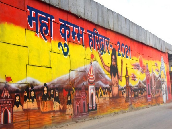 Haridwar authority has painted walls at places of tourist interest from Hindu mythology during Maha Kumbh Mela. 