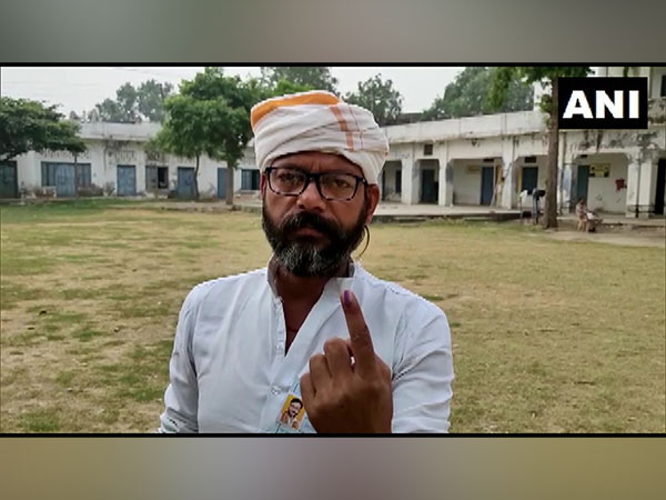Visuals from a polling station in Sarfuddinpur. (ANI/photo)