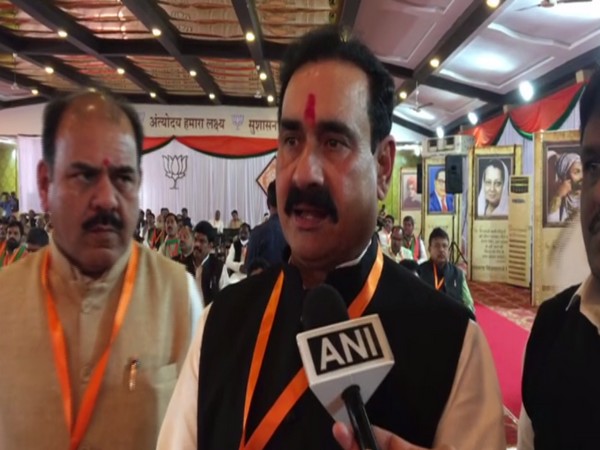Madhya Pradesh Home Minister Narottam Mishra speaking to ANI on February 13