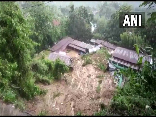 Visual of floods in Haflong area in Dima Hasao district (Photo/ANI)