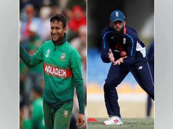 Shakib Al Hasan (L) and Moeen Ali (R)