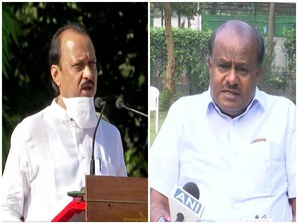 Ajit Pawar (Left) and HD Kumaraswamy (Right)