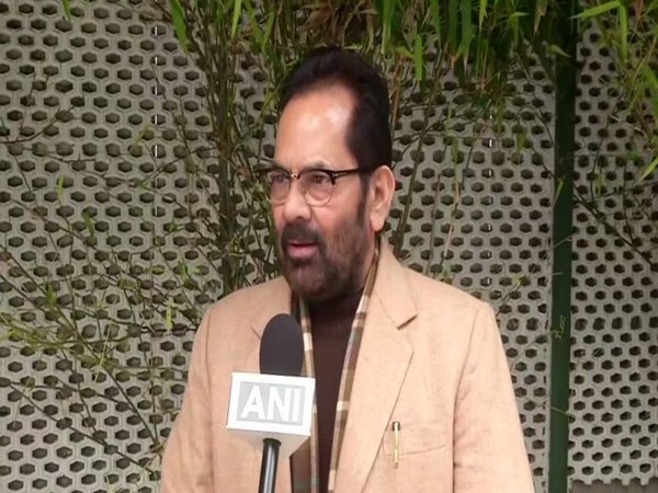 Union Minister for Minority Affairs Mukhtar Abbas Naqvi spoke to ANI on Saturday. Photo/ANI