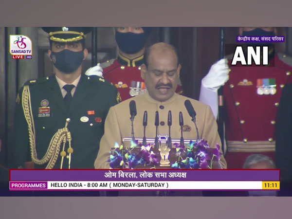 Lok Sabha Speaker Om Birla in Parliament on Friday. (Photo/ANI)