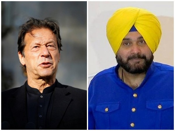 Pakistan Prime Minister Imran Khan and cricketer-turned-politician Navjot Singh Sidhu