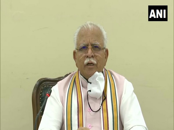 Haryana Chief Minister Manohar Lal Khattar speaking during a digital interaction on Sunday.