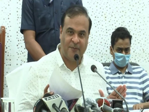 Assam Health Minister Himanta Biswa Sarma addressing a press conference in Guwahati on Sunday. (Photo/ANI)
