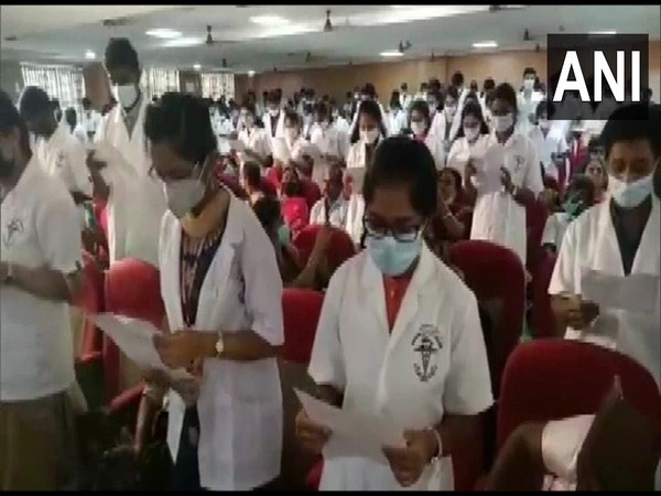 Visual of the medical student taking oath (Photo/ANI) 
