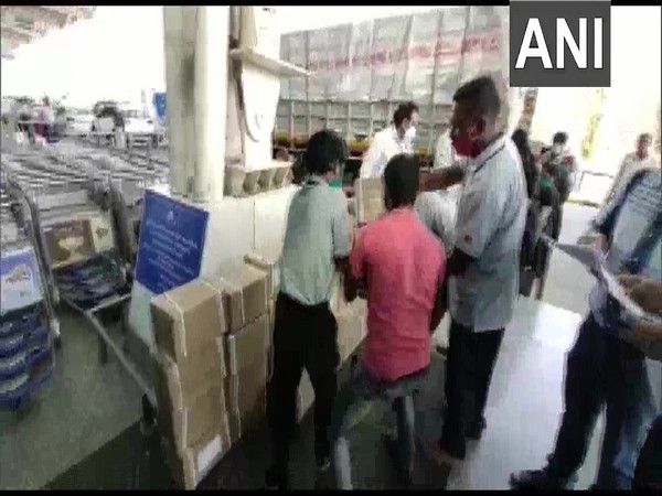 Boxes of Remedisivir vials at Indore airport. (ANI)