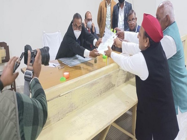 Samajwadi Party President Akhilesh Yadav files nomination from Karhal (Photo/ANI)