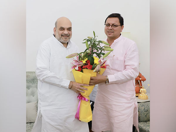 Uttarakhand Chief Minister Pushkar Singh Dhami paid a courtesy call to the Union Home and Cooperation Minister Amit Shah (Photo/Uttarakhand CMO)