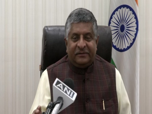Union Minister Ravi Shankar Prasad speaking to ANI on Monday.