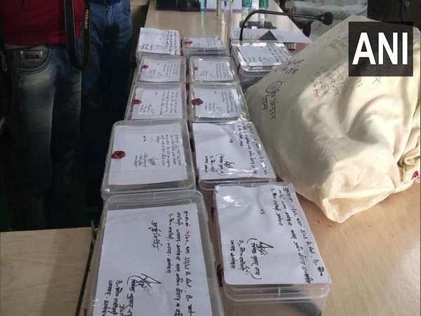 Uttar Pradesh Police recovers arms and ammunitions in Ayodhya (Photo/ANI)