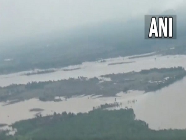 An aerial view of the flood affected Gadchiroli in Maharashtra (Photo/ANI)