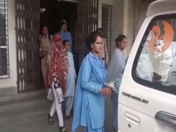 Women accused in honey trapping case taken to Bhopal from Indore. (Photo/ANI)