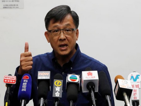 Pro-Beijing lawmaker Junius Ho Kwan-yiu addressing a press conference in Hong Kong (File photo)