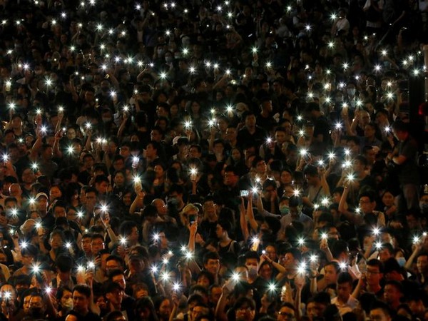 Thousands of civil servants gathered in Hong Kong's central district on Friday