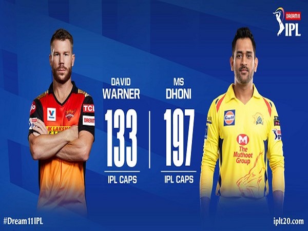 SRH skipper David Warner and CSK captain MS Dhoni (Image: Indian Premier League's Twitter )