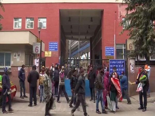 Patients outside GB Pant hospital on Tuesday. (ANI/pictures)