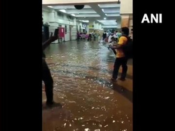 A visual from the hospital where water entered due to heavy rainfall in Mumbai on Wednesday. 