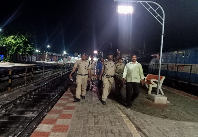 The woman who slipped at at Munirabad Railway station was taken to a hospital on August 3.