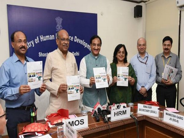 Ramesh Pokhriyal launching integrated web portal for School Education ‘Shagun’ in New Delhi on Wednesday. Photo/PIB