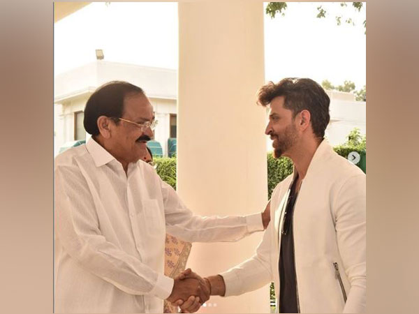 VP M Venkaiah Naidu and Hrithik Roshan (Image courtesy: Instagram)