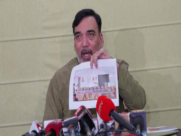 Delhi Environment Minister Gopal Rai durin press meet (Photo/ANI)