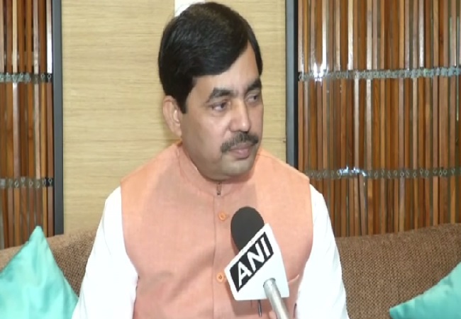 BJP national spokesperson Shahnawaz Hussain speaking to ANI in New Delhi on Sunday. 