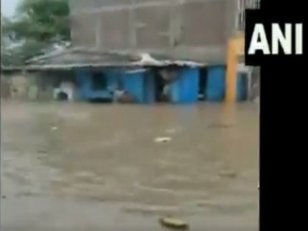 Visuals of waterlogging due to heavy rains(Photo/ANI)