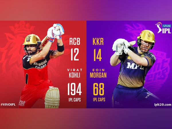 RCB skipper Kohli and KKR captain Morgan (Photo/ IPL Twitter)
