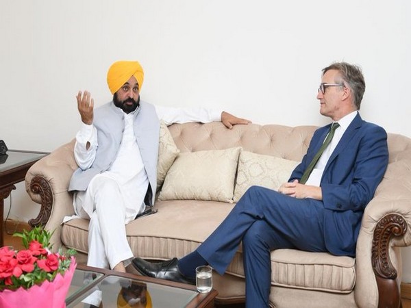 Punjab Chief Minister Bhagwant Mann met British High Commissioner to India Alex Ellis (Picture credit: @AlexWEllis)