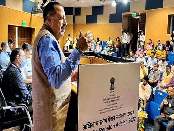 Jitendra Singh addressing the All-India Pension Adalat. (ANI/photo)