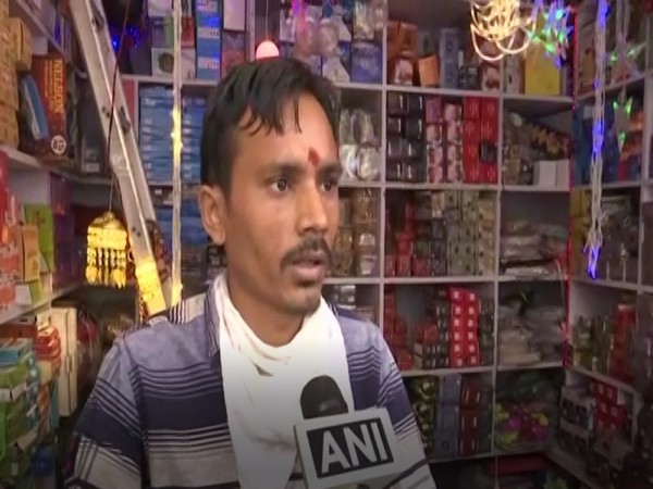 A shopkeeper in Hyderabad speaks with ANI on Friday. (Photo/ANI)