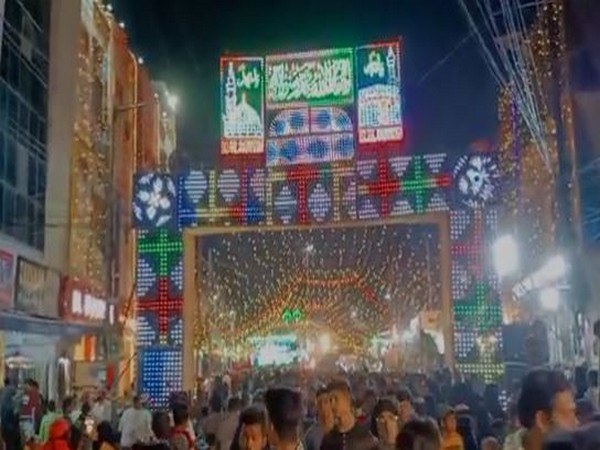 Visuals from Hyderabad's old city area on the occasion of Eid Milad-un-Nabi. (Photo/ ANI)