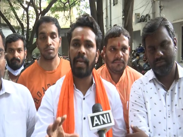 Bharatiya Janata Yuva Morcha Hyderabad President Nitin Nandkar (Photo/ANI) 