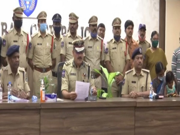 Anjani Kumar, Commissioner of Police Hyderabad City at the press conference. 