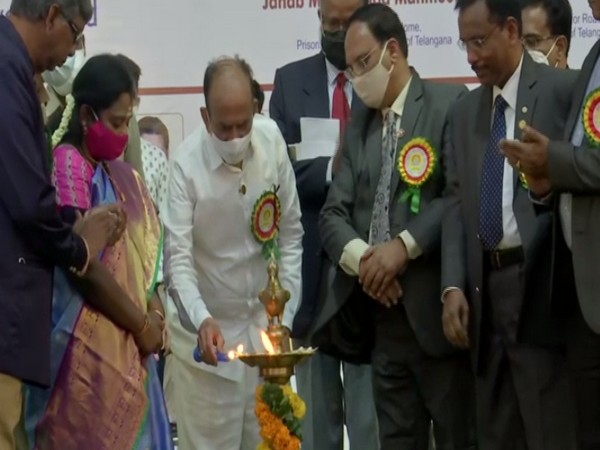 Visuals of inauguration of 81st All India Industrial Exhibition Numaish 2022 in Hyderabad (Photo/ANI)