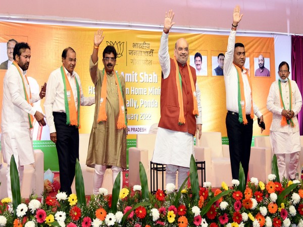 Goa CM Pramod Sawant, Union Minister Amit Shah and others at an event (File Photo/ANI)