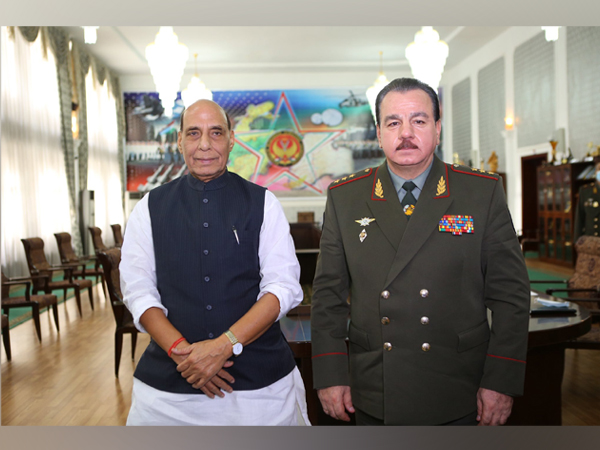 Defence Minister Rajnath Singh met with his Tajikistan counterpart Sherali Mirzo (Photo Credit: Twitter)