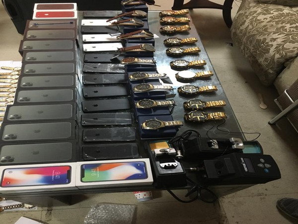 Commercial items worth nearly Rs 20 lakh seized at Delhi's IGI Airport [Photo/ANI]