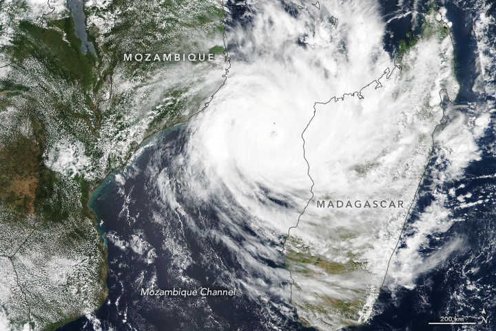 Satellite image of Cyclone Idai