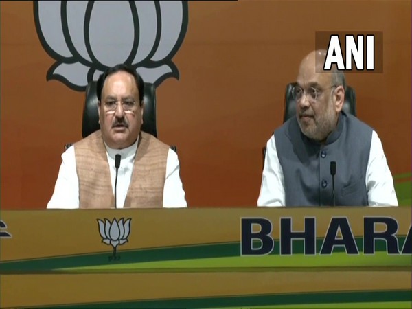 A joint press conference by BJP National President JP Nadda and Home Minister Amit Shah (Photo/ANI)