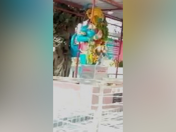 A complaint was lodged with Pithapuram police station that many Hindu idols had been desecrated by unidentified miscreants. [Photo/ANI]