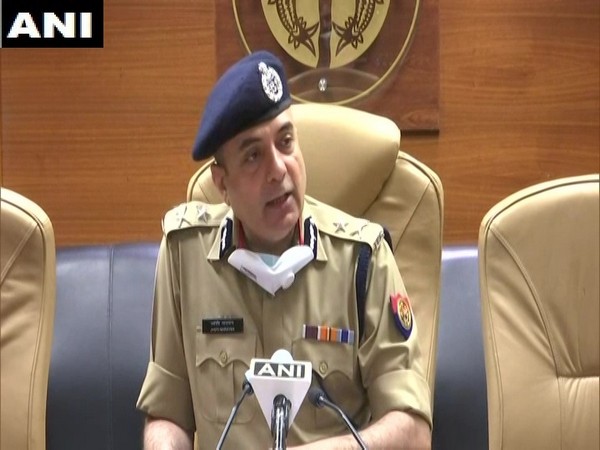 IG (law and order) Uttar Pradesh, Jyoti Narayan addressing a press conference in Lucknow on Friday. (Photo/ANI)