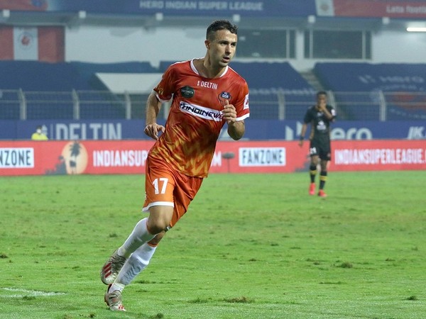 Igor Angulo's tenth goal of the season gave FC Goa the lead in the first half (Image: ISL)