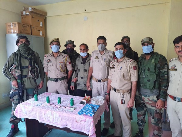 Man held with explosives in J-K's Poonch. (Photo/ IGP Jammu Twitter)